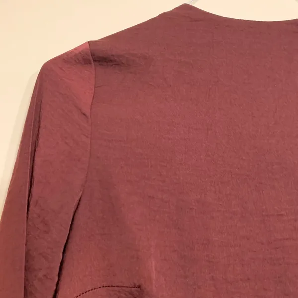 H&M Burgundy long sleeve blouse - Image 8