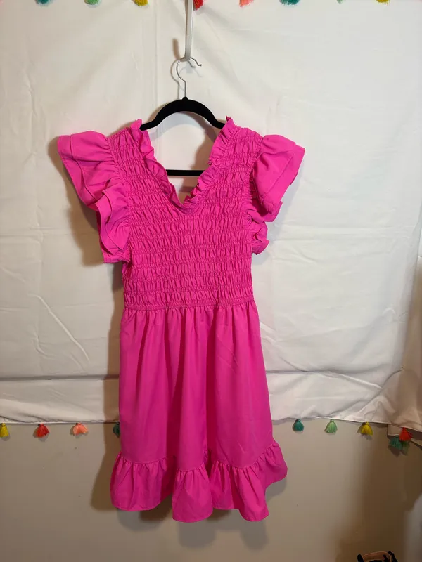 Ces Femme Pink Ruffle Dress - Image 3
