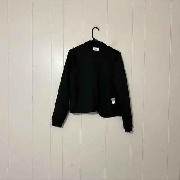 Marine Layer Corbet Quilted Bomber Jacket Black Size M Lightweight Zip Up - Image 5