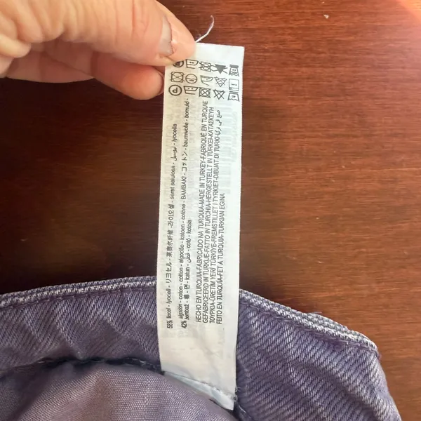 ZARA Purple Wide Leg Denim Jeans Size 4 - Image 10