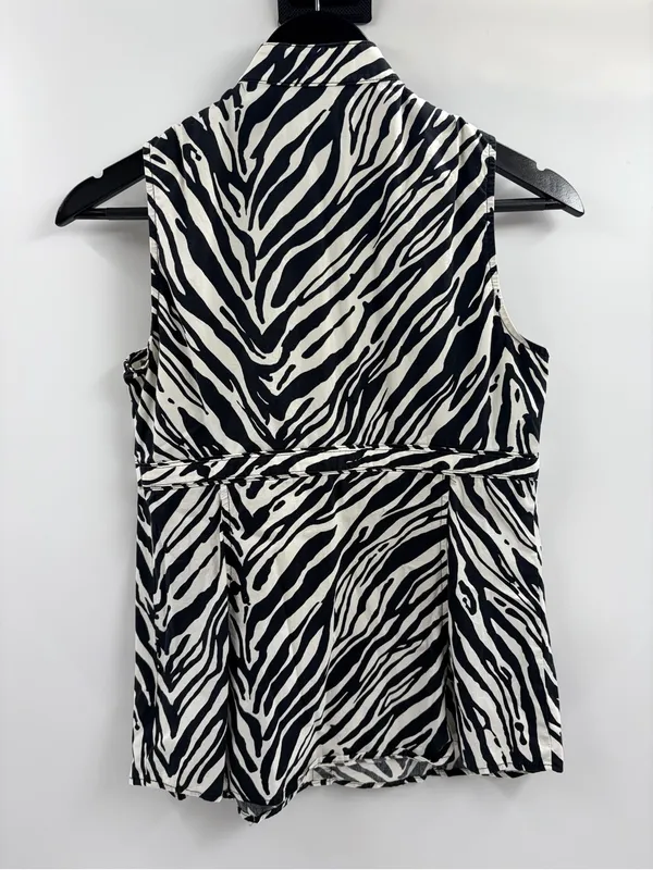 Express Y2K 2000s 00s club party cami tank zebra print going out top sz medium - Image 6