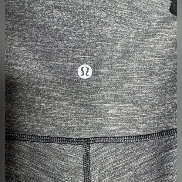 LULULEMON Wunder Under‎ Heathered Gray Full Length Leggings size 6 EUC - Image 3