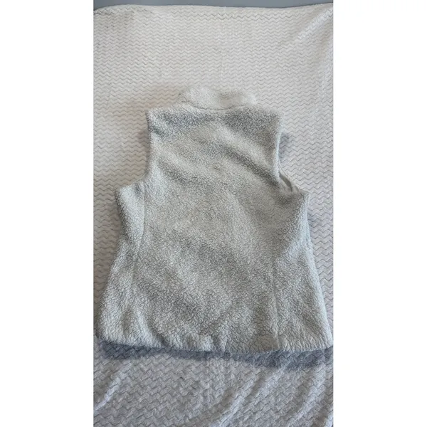 Patagonia Los Gatos Fleece Vest Womens Medium White Full Zip 25216 Pockets - Image 3