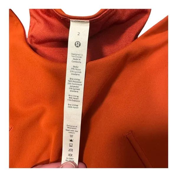 Lululemon Align High‎ Neck Tank Top Burnt Caramel Nulu Yoga Tank Built-In Bra 2 - Image 3