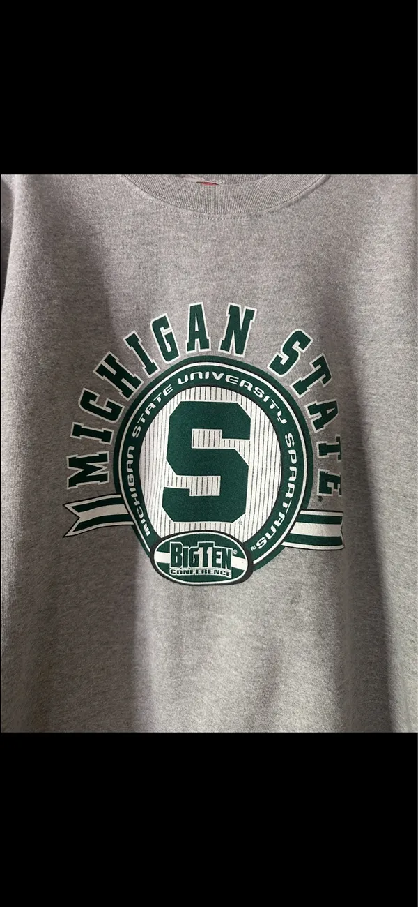 campus designs MSU grey crewneck Gray Size M - Image 2