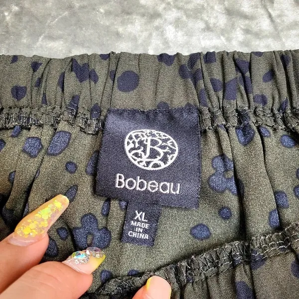Bobeau‎ Green Leopard Print Top - Image 4