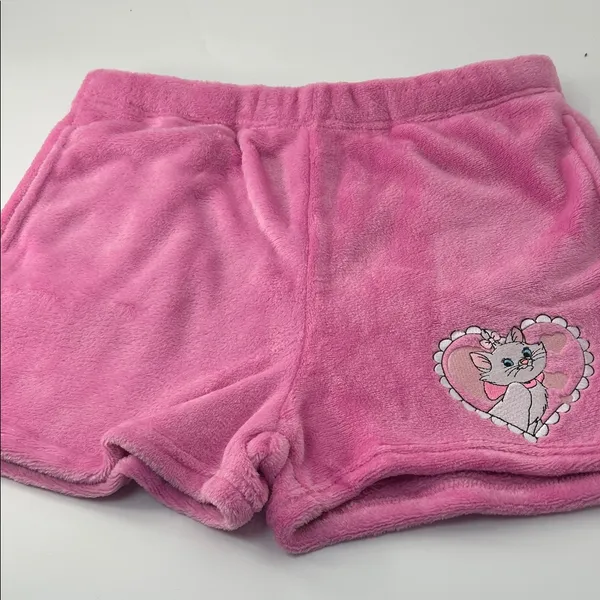 Disney Pink Fleece Shorts with Cat Design - Image 12