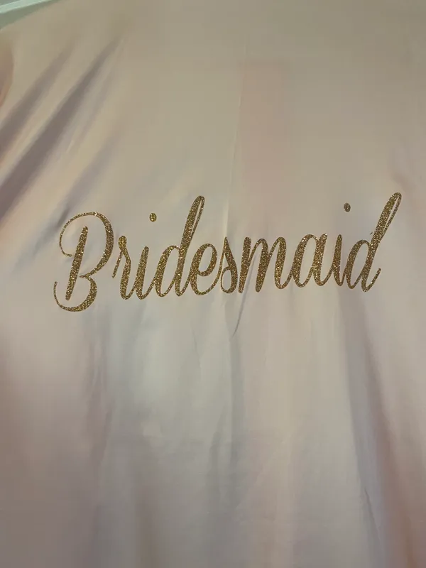 Satin Bridesmaid Soft Pink Bridal Party Robe - Image 6