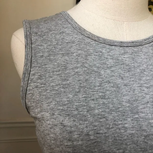 Bailey 44 Grey French Terry Crop Tank Top M - Image 3
