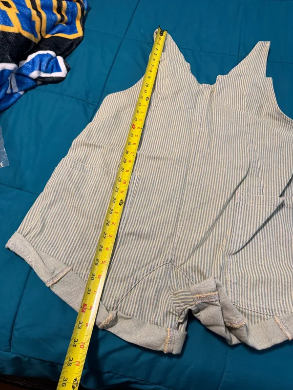 NWT Free people high roller railroad shortalls L - Image 9