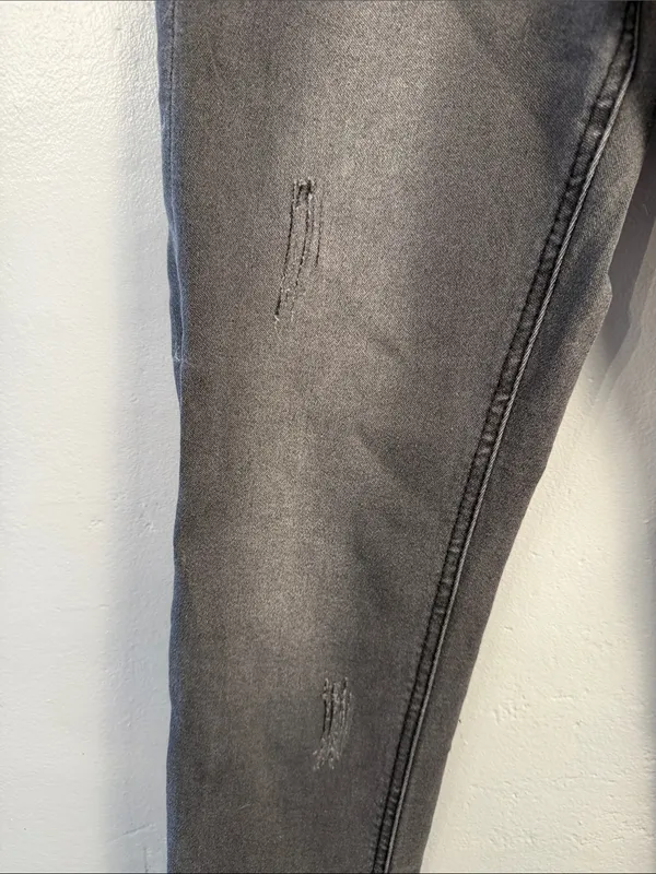 Versace V 1969 Skinny Raw Hem Jeans Women's Mid Rise Med Wash Distressed 25 - Image 6