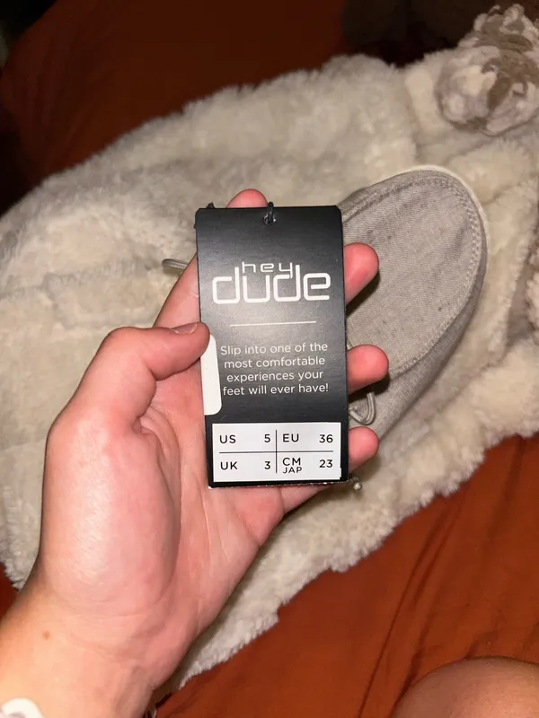 Beige Hey Dude Wendy Chambray - Image 3