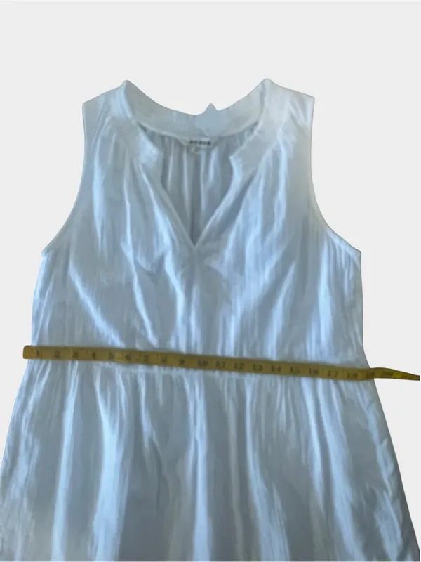 NWT Boden Double Cloth Tiered Maxi Dress White Cotton 8P Medium D0911 - Image 11