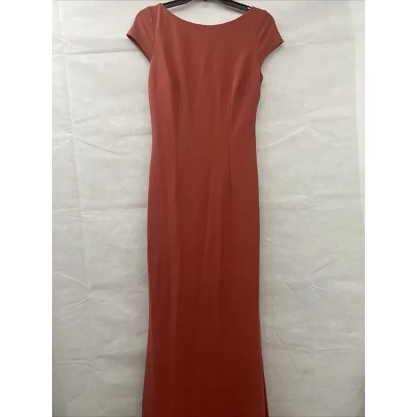 NEW Sz 4 BHLDN Katie May open back bow Madison Dress Gown Wedding dark pink - Image 3
