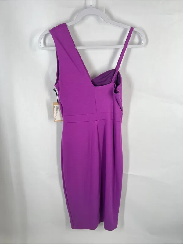 Bailey 44 Zennie Dress Midnight Purple Cutout Asymmetrical Midi S NWT - Image 9