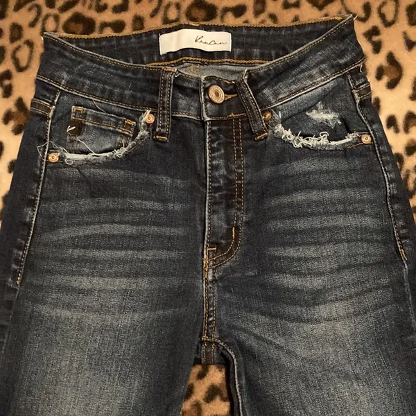 KanCan Jeans Mid Rise Ankle Distressed Skinny Jeans Women’s Size 0 /… - Image 2