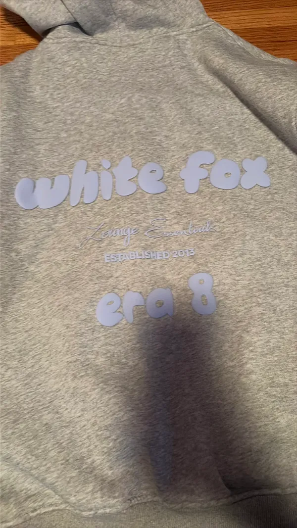 white fox lounge essentials sweat shirt - Image 2