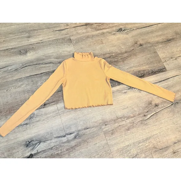 Aerie Ribbed Turtleneck‎ Tan Size Small - Image 2