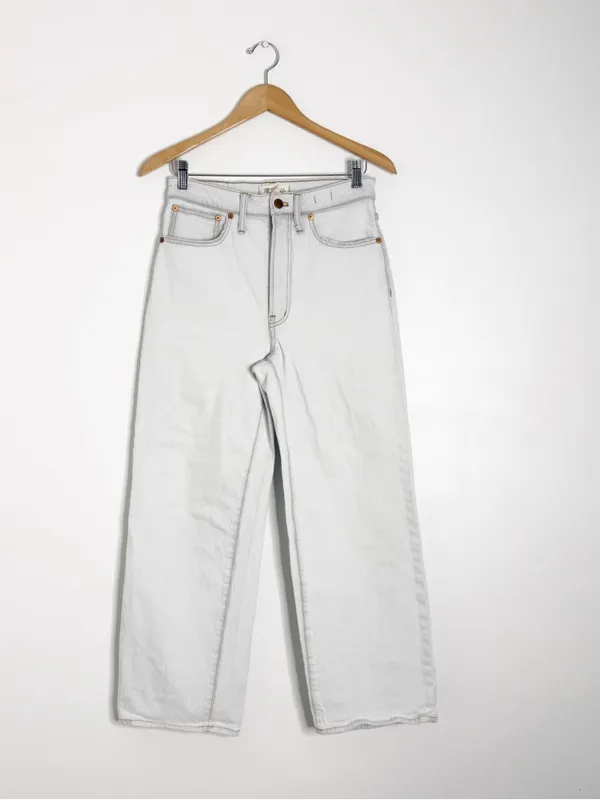 Madewell Perfect Vintage Wide Leg Crop Jeans 27 Edmunds Wash High Rise - Image 3