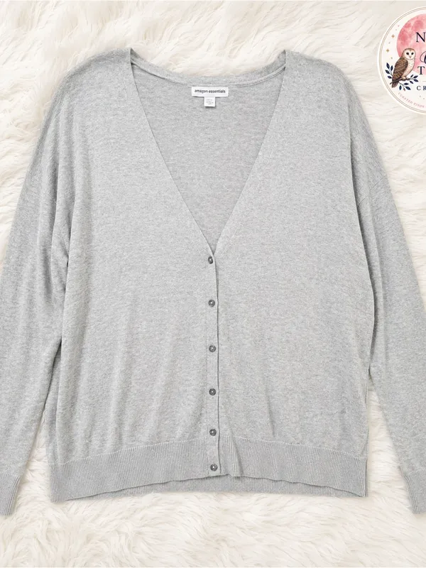 Women’s Plus Size Gray Cardigan Sweater - Size 2XL ~ Fall Layering Pieces‎ - Image 2