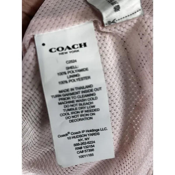 COACH Colorblock Signature Track Full Zip Jacket Crystal Pink Multi Size Small - Image 10