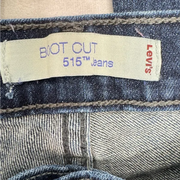Levi’s 515 Bootcut Studded Pocket Jeans Medium Wash Denim Size 12 Medium - Image 5