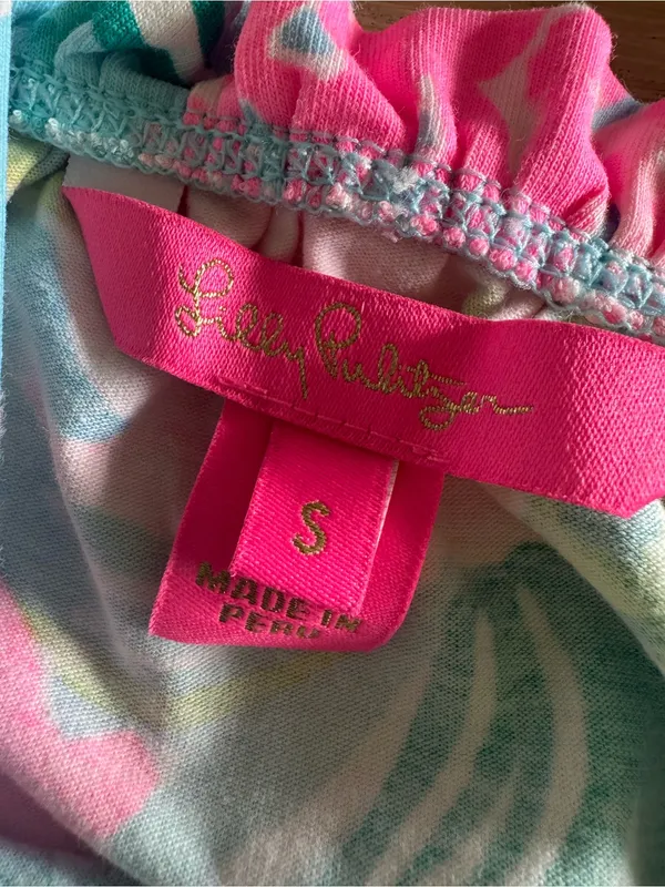 Lilly Pulitzer Jia Tank Blue Ibiza Pineapple Shake size small - Image 3