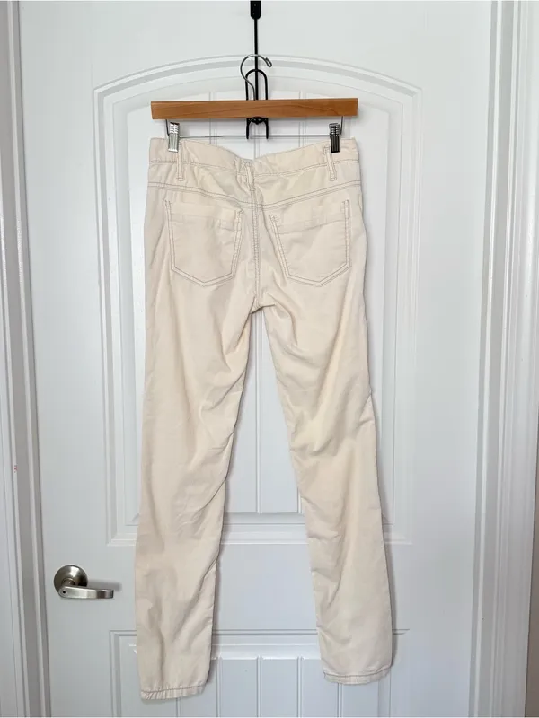 Free People Women’s Size 28 Ivory Corduroy Pants Y2K Indie Sleaze Soft Grunge - Image 2