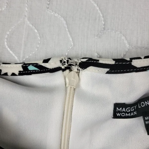 Maggie London Stitch Fix Dress 22W Black White Cenna Jersey Starbust Mini NEW - Image 14