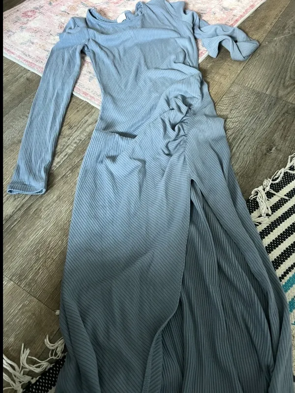 Wilfred‎ blue ruched midi dress - Image 6
