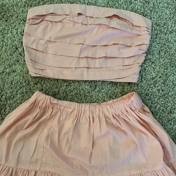 Abercrombie & Fitch Poplin Mini Skirt and Tube Top Set - Image 4