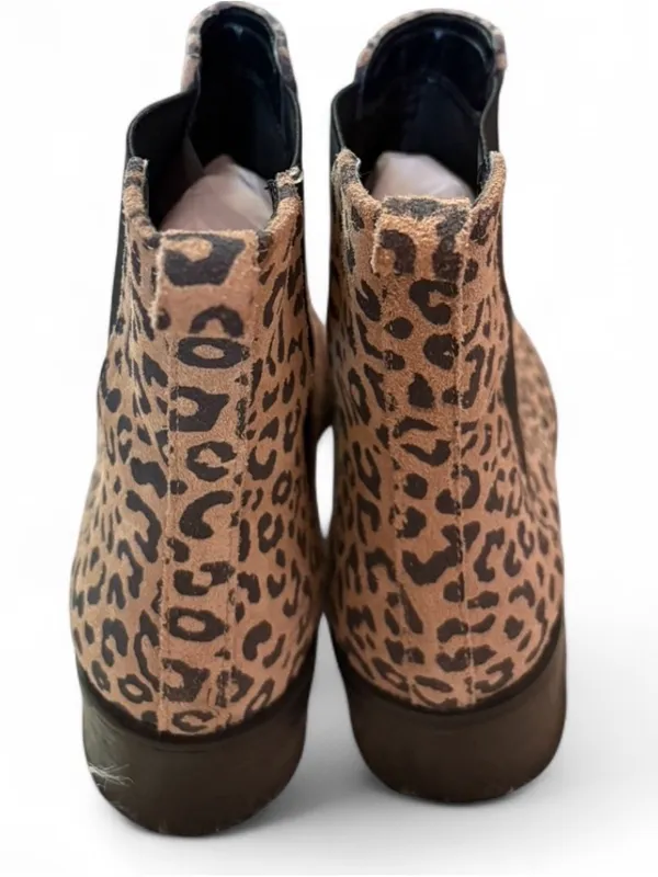 Kenneth Cole Reaction Salt Chelsea Boots Leopard Print Leather Size 8 - Image 2