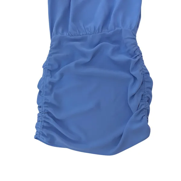 Amanda Uprichard X Revolve Pacific Blue Clifton Ruched Blouson Mini Dress Size S - Image 7