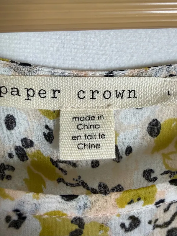 Paper Crown Anthropologie Droplets Dress Sz L Floral Swing Babydoll Boho Cottage - Image 6
