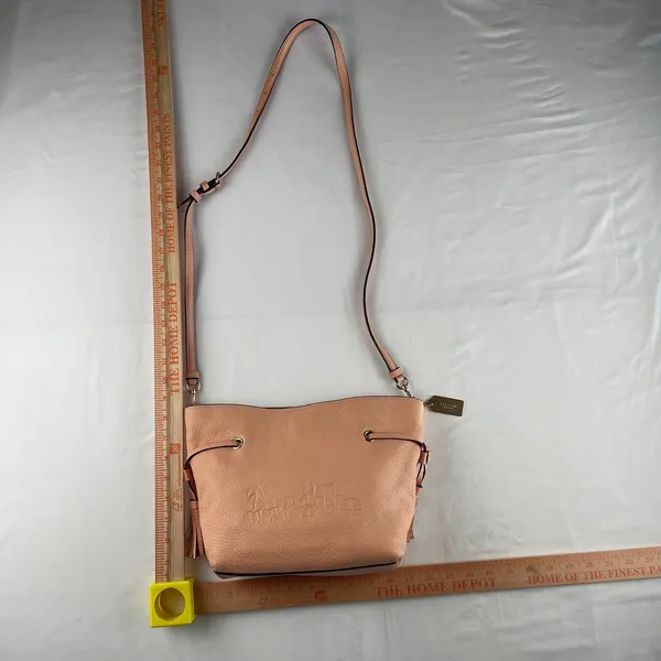 Coach Andy‎ CA-213 Purse Tan/Brown Leather Bucket Bag/Crossbody Drawstring - Image 7