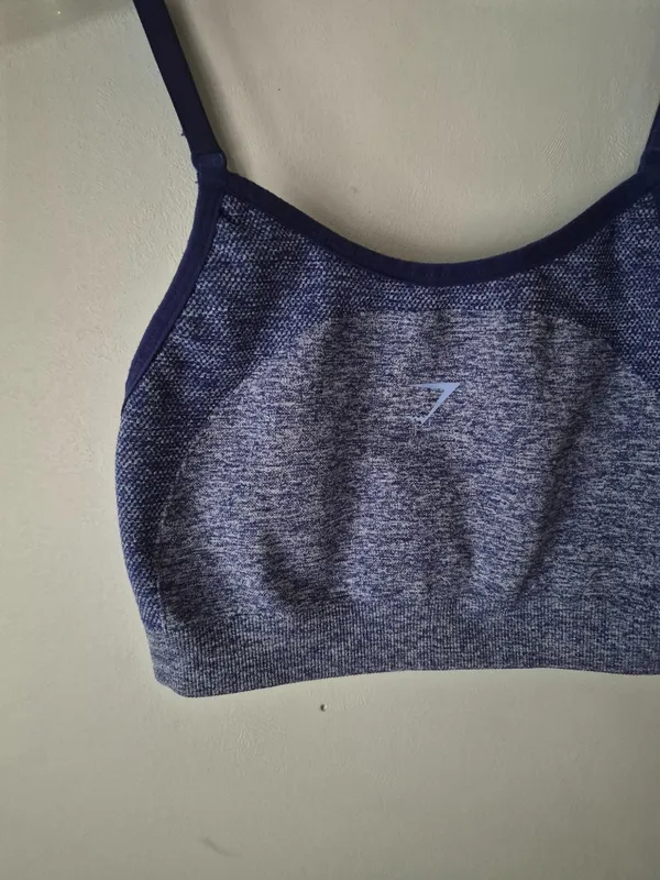 Gymshark Blue Seamless Sports Bra - Image 2