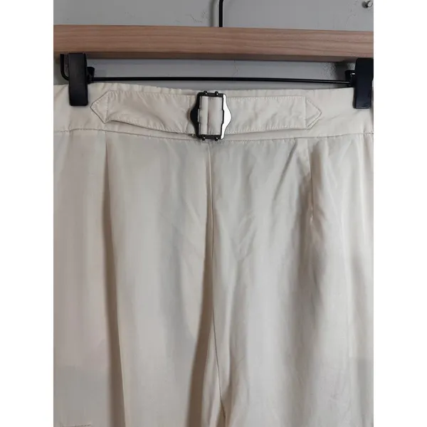 Banana Republic Tencel Wide Leg Cargo Pants Off‎ White High Rise 8 635698-00 - Image 7