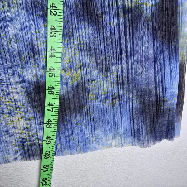 & Other Stories NWT Blue Tie Dye Pleated Mesh Midi Dress Stockholm Atelier‎ M - Image 12