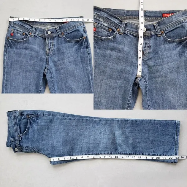 Seven7 Womens Low Rise Ankle Crop Jeans Size 24 Medium Wash Stretch Denim - Image 6