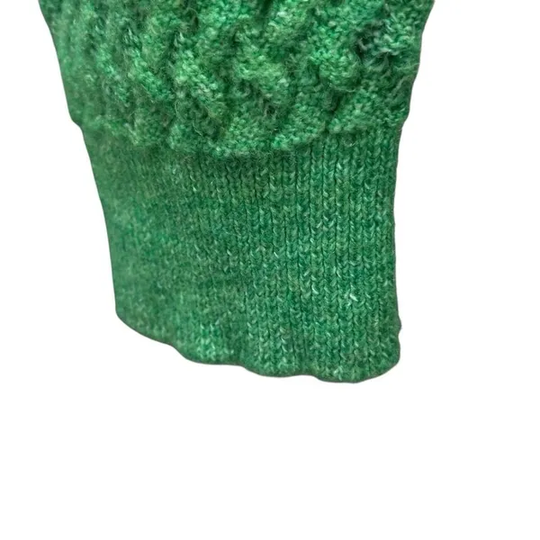 MANGO -MNG Green V Neck Sweater‎ Women Size Medium Long Sleeve - Image 3