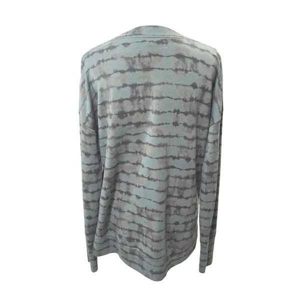 Athleta Coaster Luxe Sweatshirt in Tahiti Minimalist Grey Tie Dye Blue Women's M - Image 5