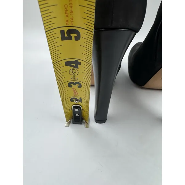 Herve Leger Runway High Heel Boots Suede/Leather Black 35.5 EU 5 US - Image 13
