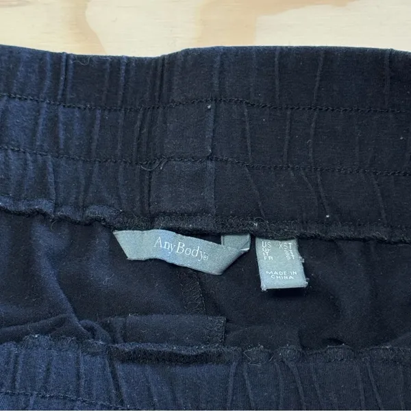 AnyBody Black Cargo‎ Jogger Pants Elastic Waist Cotton Modal XST Tall Loungewear - Image 6