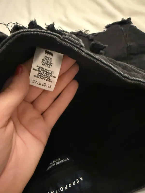 Aeropostale Black Jean Shorts - Image 3