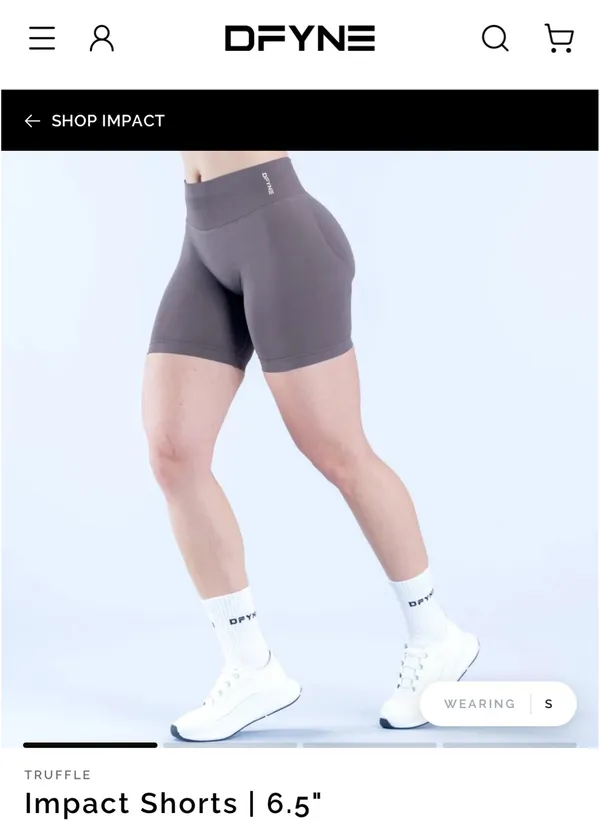 DFYNE Impact Shorts 6.5” | Truffle | Size Small - Image 3
