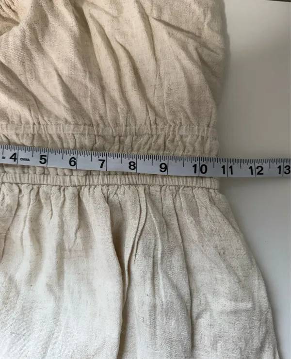 American Eagle Halter Open Back Handkerchief Hem Midi Dress Cream NWT - Image 12