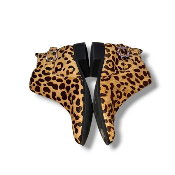 Steven by‎ Steve Madden Chavi-L Booties Womens 7 Leopard Calf Hair Ankle Boots - Image 4