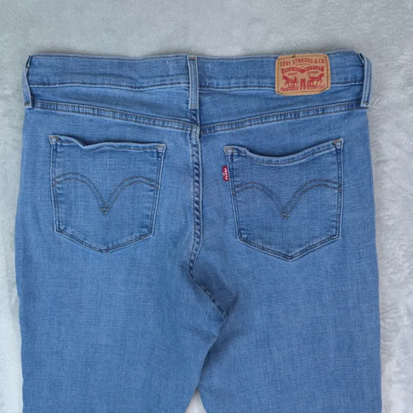 Levis Jeans Womens‎ 12M (33x32) Blue Classic Bootcut Denim Mid Rise Stretch Y2K - Image 4