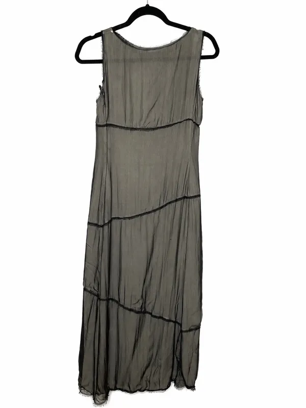 Moschino Cheap and Chic Vintage Sheer Black Maxi Dress Small 90s Goth Designer - Image 3