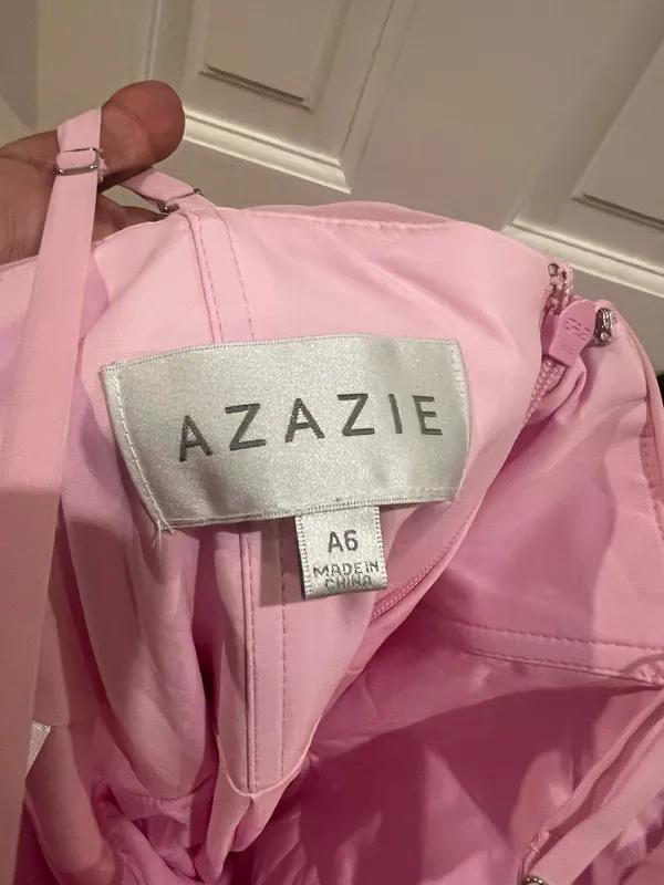 AZAZIE Pink maxi dress with ruched detailing and slit #formal #eveningwear or prom Just take some pictures with it and didn’t wear it again Size A6 - Image 7